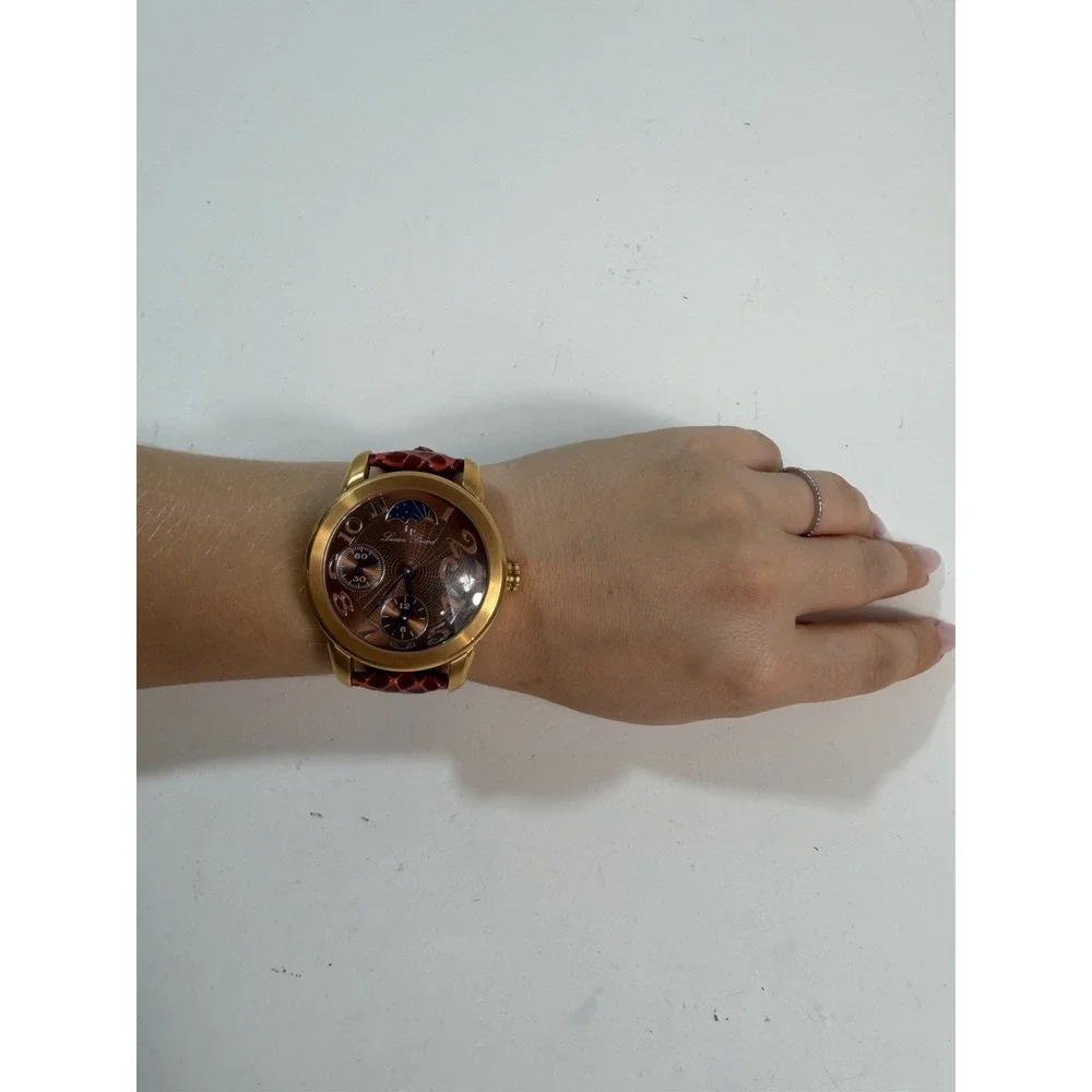 Lucien Piccard Mechanical Men's Watch 17 Jewels Brown Dial